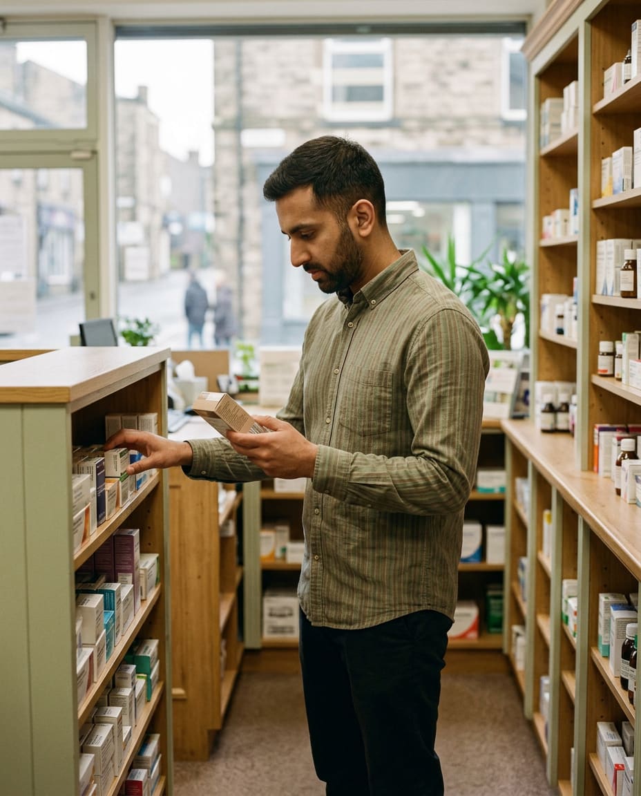 Pharmacist providing care